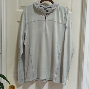 KJUS Liam Hooded Mid Layer HZ Men's Light Gray Hoodie Size 2XL - New